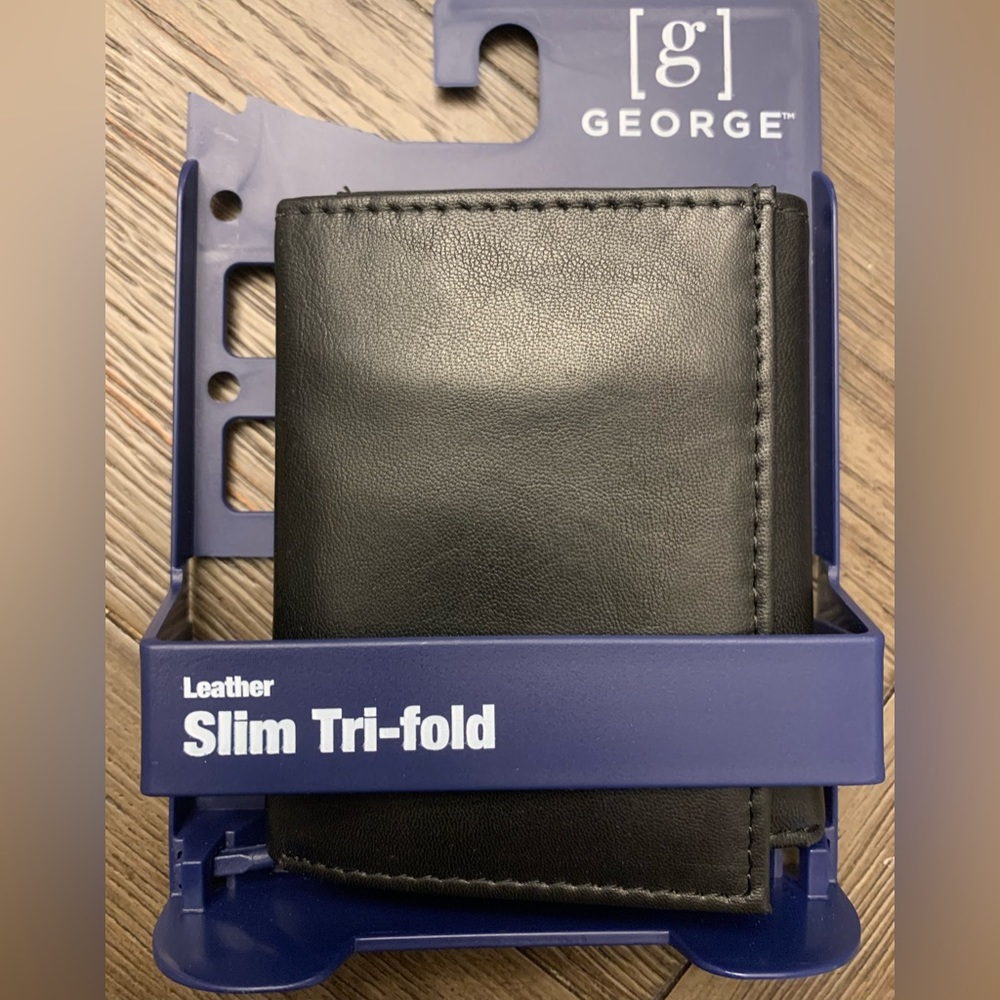 New George Slim Tri-Fold leather wallet